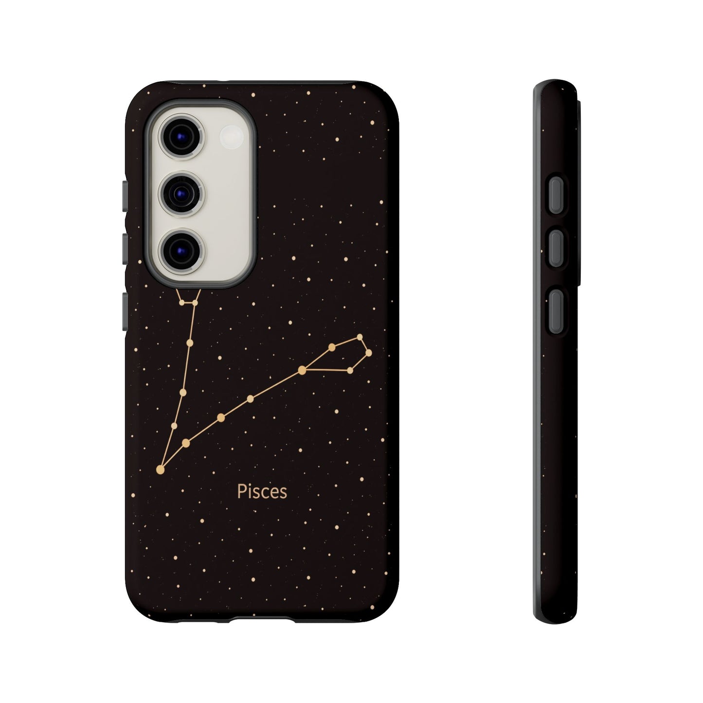 Pisces Zodiac Constellation Phone Case – Luxe Gold Celestial Cover