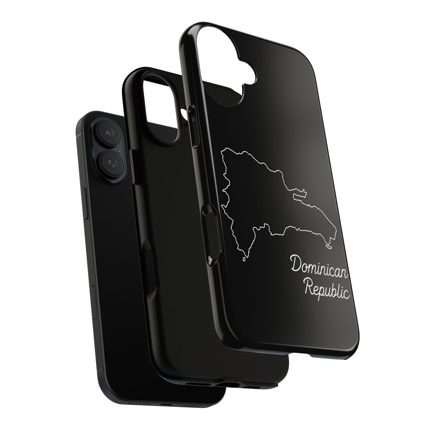 Dominican Republic Outline Phone Case – Minimal Country Map Tough Case (iPhone, Samsung, Pixel)