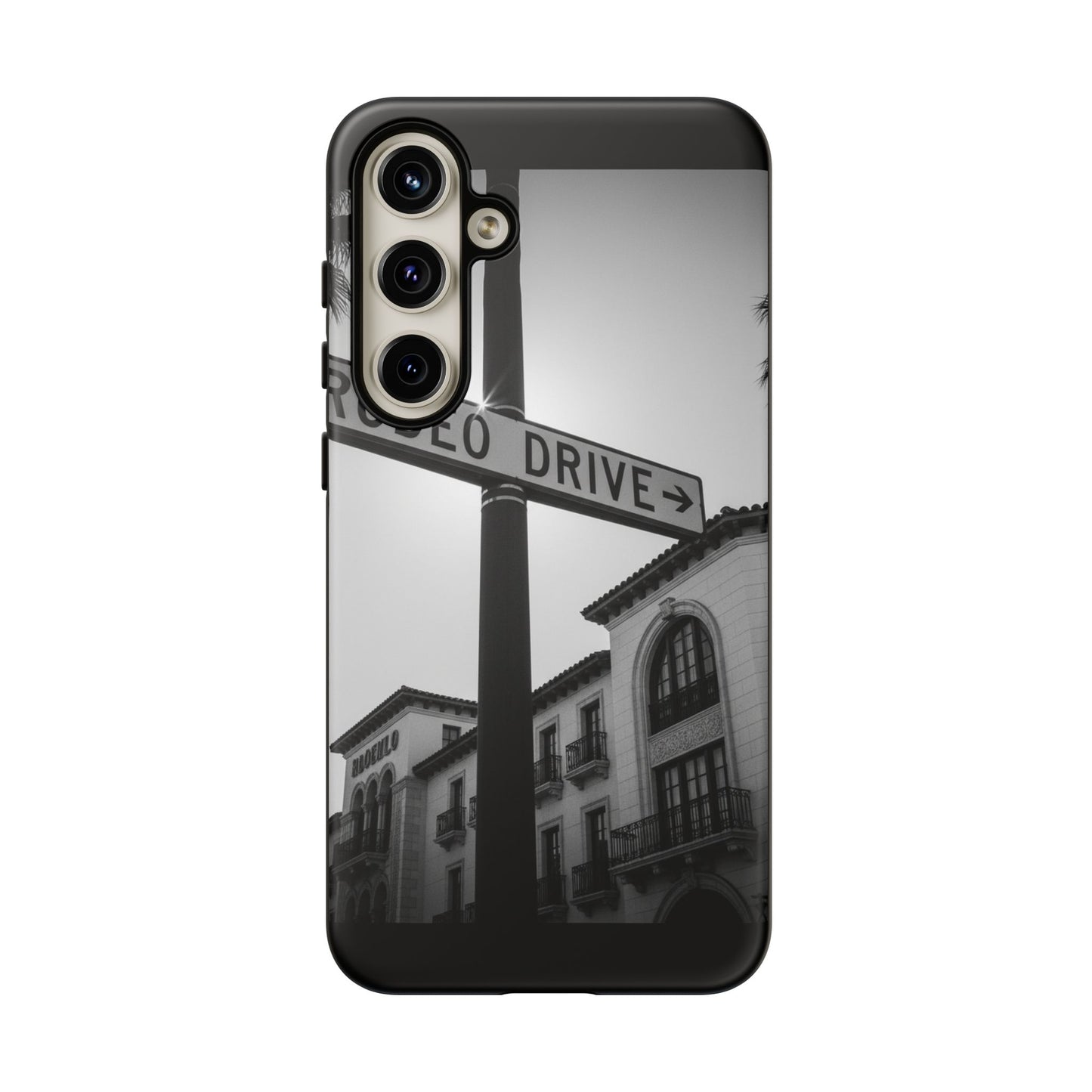 Rodeo Drive Phone Case | Los Angeles Aesthetic Black & White Photography | Luxury LA Street Tough Case for iPhone & Samsung