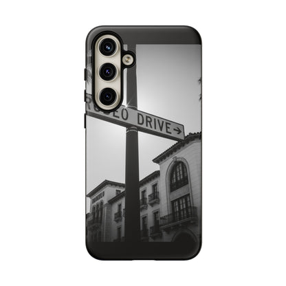 Rodeo Drive Phone Case | Los Angeles Aesthetic Black & White Photography | Luxury LA Street Tough Case for iPhone & Samsung