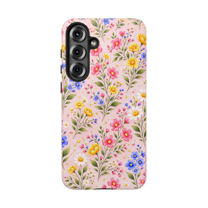 Wildflower Floral Phone Case Vintage Spring Meadow Tough Cover