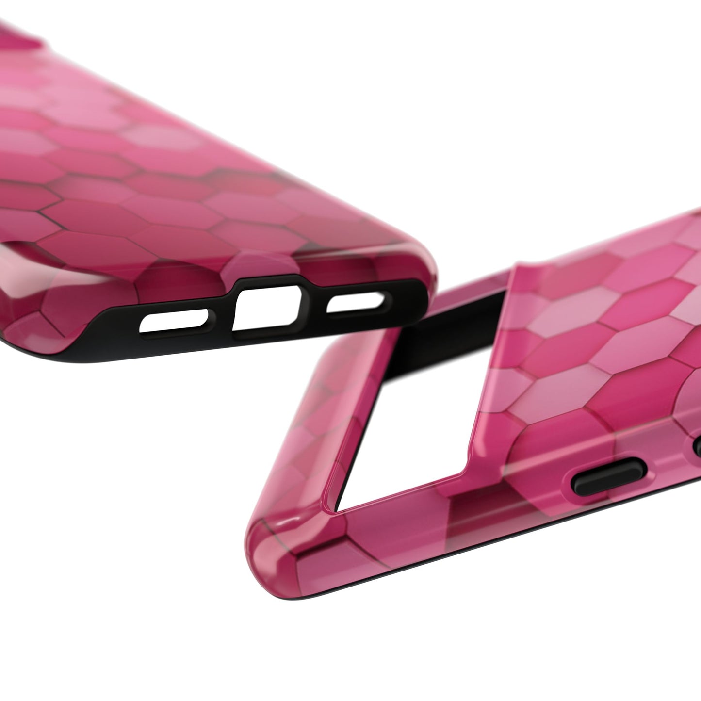 Hot Pink Hexagon Phone Case | Honeycomb Geometric Aesthetic | Cute Pink iPhone & Samsung Tough Protective Case