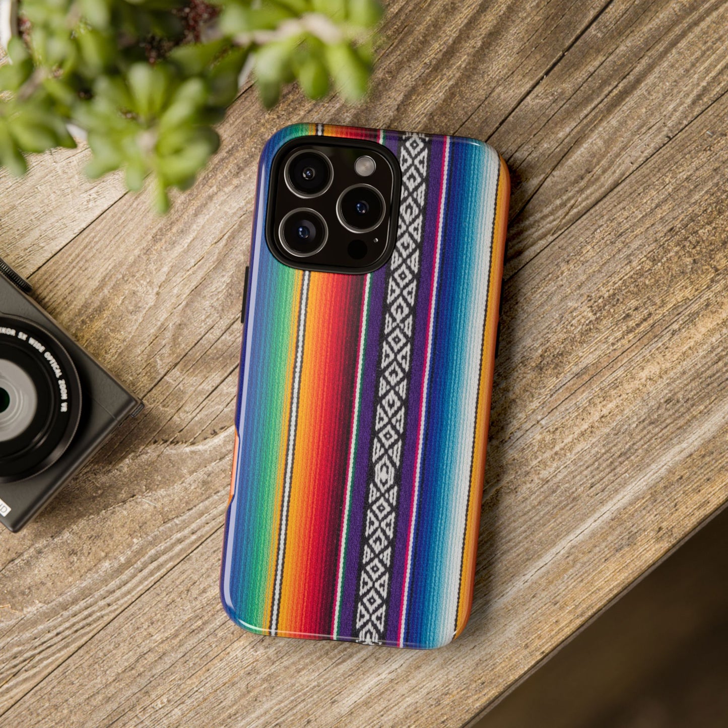 Serape Stripe Phone Case – Colorful Mexican Blanket Pattern Tough Case
