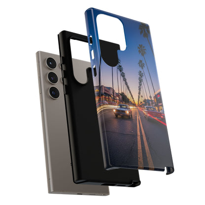 LA Sunset Boulevard Phone Case | Palm Tree Sunset Aesthetic | City Night Tough Case