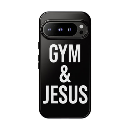Gym & Jesus Phone Case Christian Faith Workout Gym Motivation Case