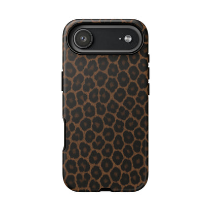 Brown Leopard Print Phone Case | Classic Animal Print Aesthetic Tough Protective Case