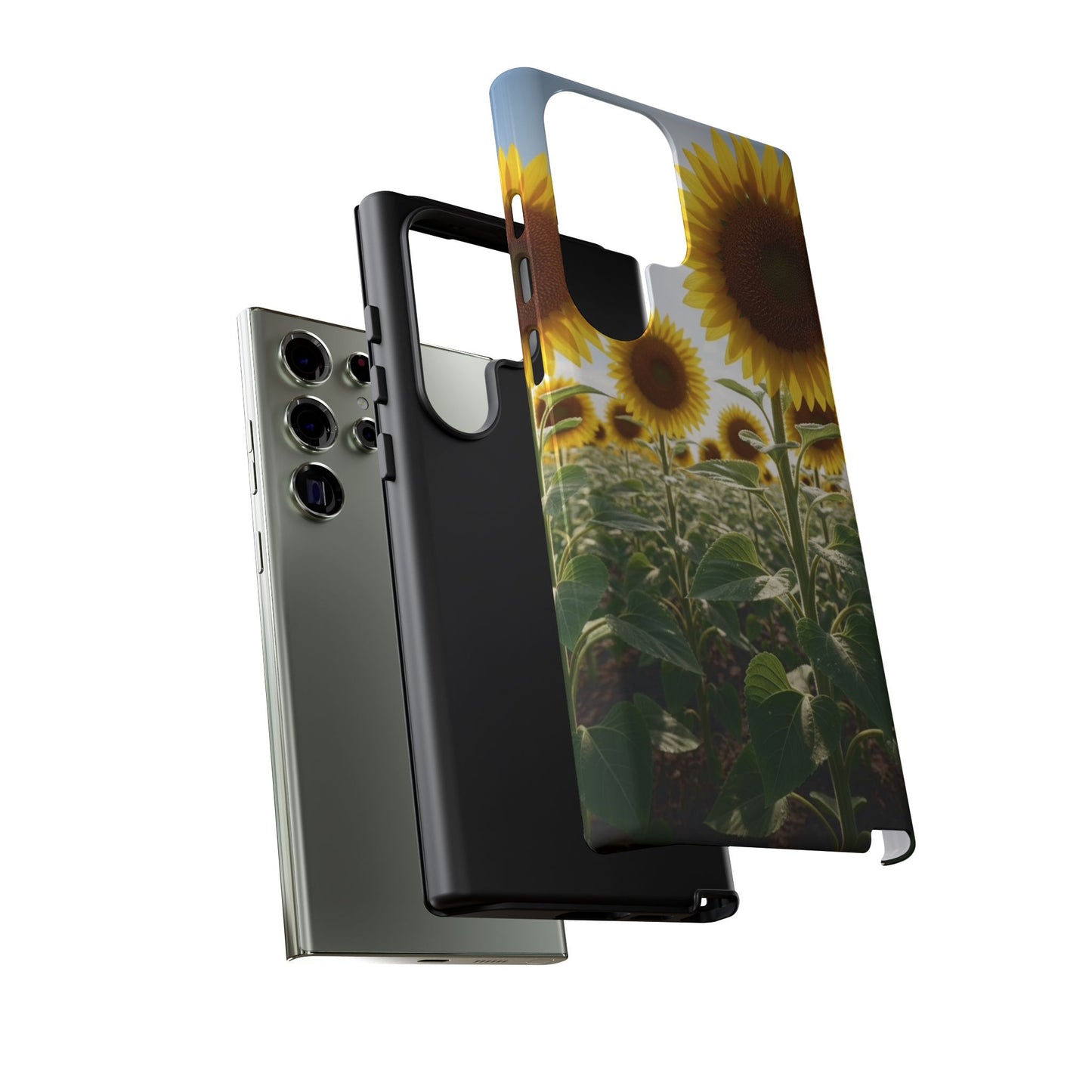 Sunflower Field Phone Case | Golden Hour Floral Aesthetic | Bright Summer Tough Case