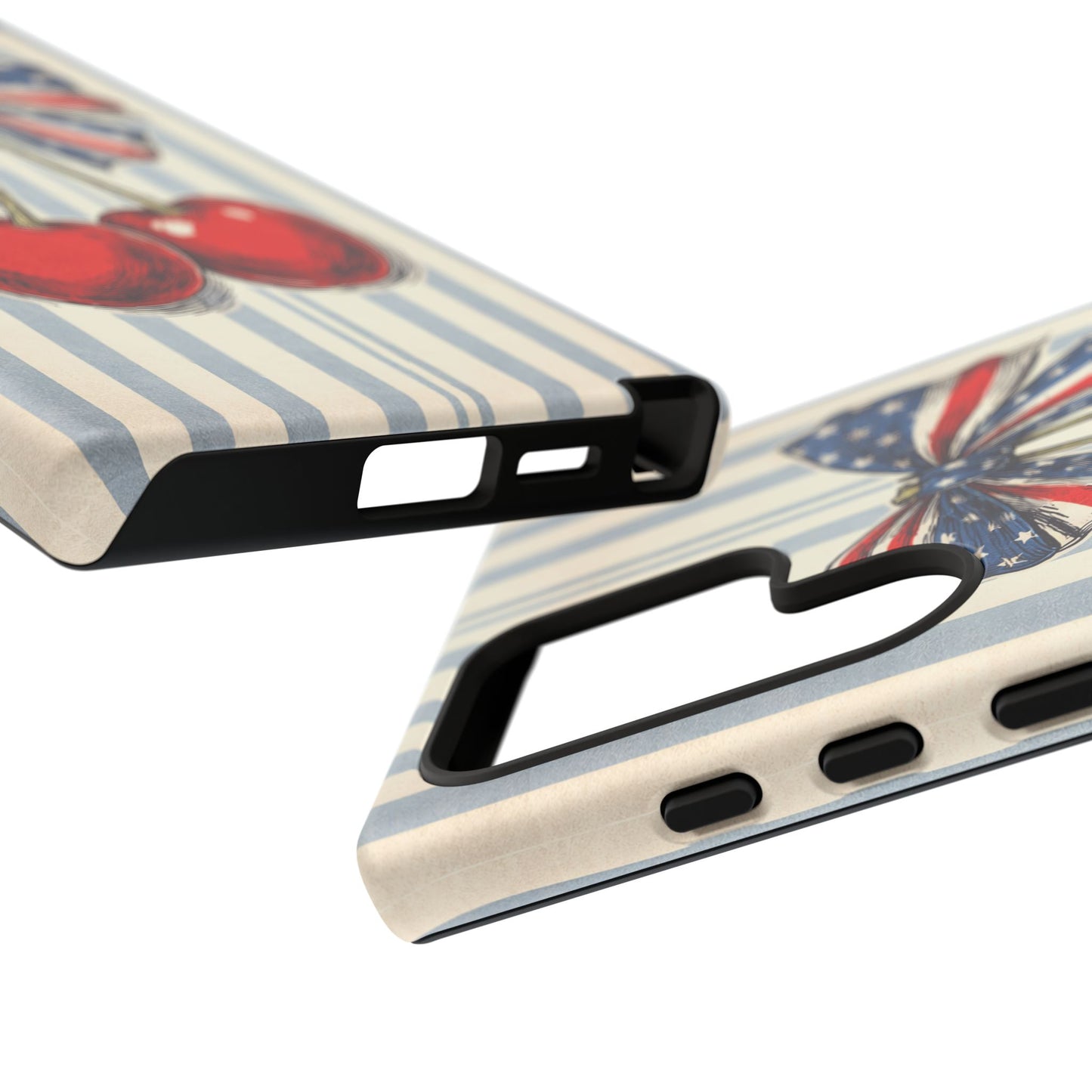 Patriotic Cherry Phone Case Americana Coquette Aesthetic iPhone Samsung