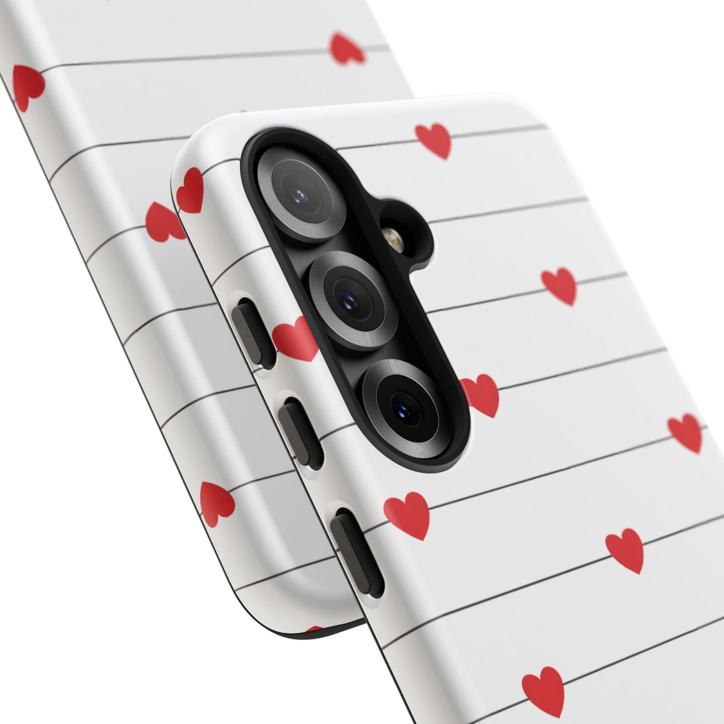 Red Heart Stripe iPhone Case | Tough Shockproof Love Aesthetic Cover