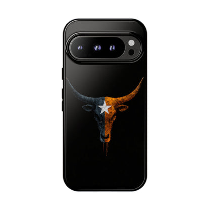 Texas Longhorn Skull Phone Case Western Cowboy Bull iPhone Samsung Cover