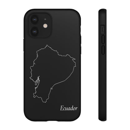 Ecuador Outline Phone Case – Minimal Country Map Tough Case (iPhone, Samsung, Pixel)