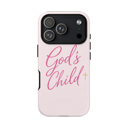 Gods Child Phone Case Christian Pink Aesthetic Tough iPhone Case