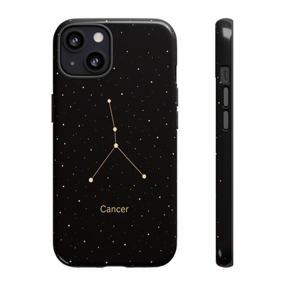 Cancer Zodiac Constellation Phone Case – Luxe Gold Celestial Cover