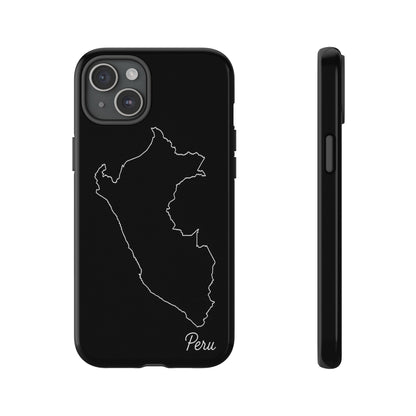 Peru Outline Phone Case – Minimal Country Map Tough Case (iPhone, Samsung, Pixel)