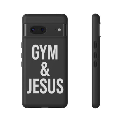 Gym & Jesus Phone Case Christian Faith Workout Gym Motivation Case