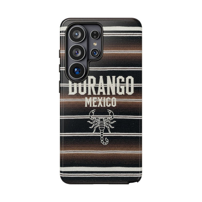 Durango Mexico Phone Case | Serape Scorpion Western Design | Mexican Heritage Tough Case for iPhone & Samsung