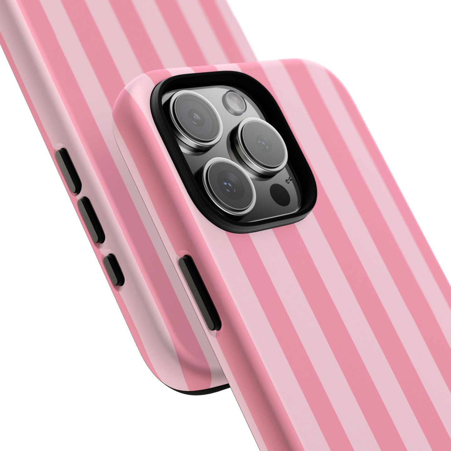 Pink Stripe Phone Case – Pastel Coquette Aesthetic Tough Protective Case
