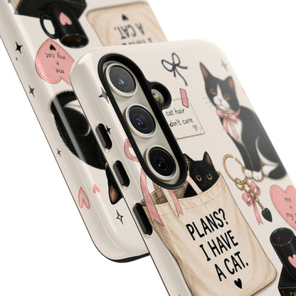 Cat Lover Phone Case | Plans? I Have A Cat Cute Aesthetic Cover