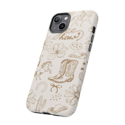 Western Cowgirl Phone Case for iPhone Samsung Galaxy Pixel Tough Case