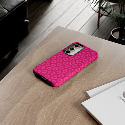 Hot Pink Leopard Phone Case – Bold Coquette Aesthetic Tough Case