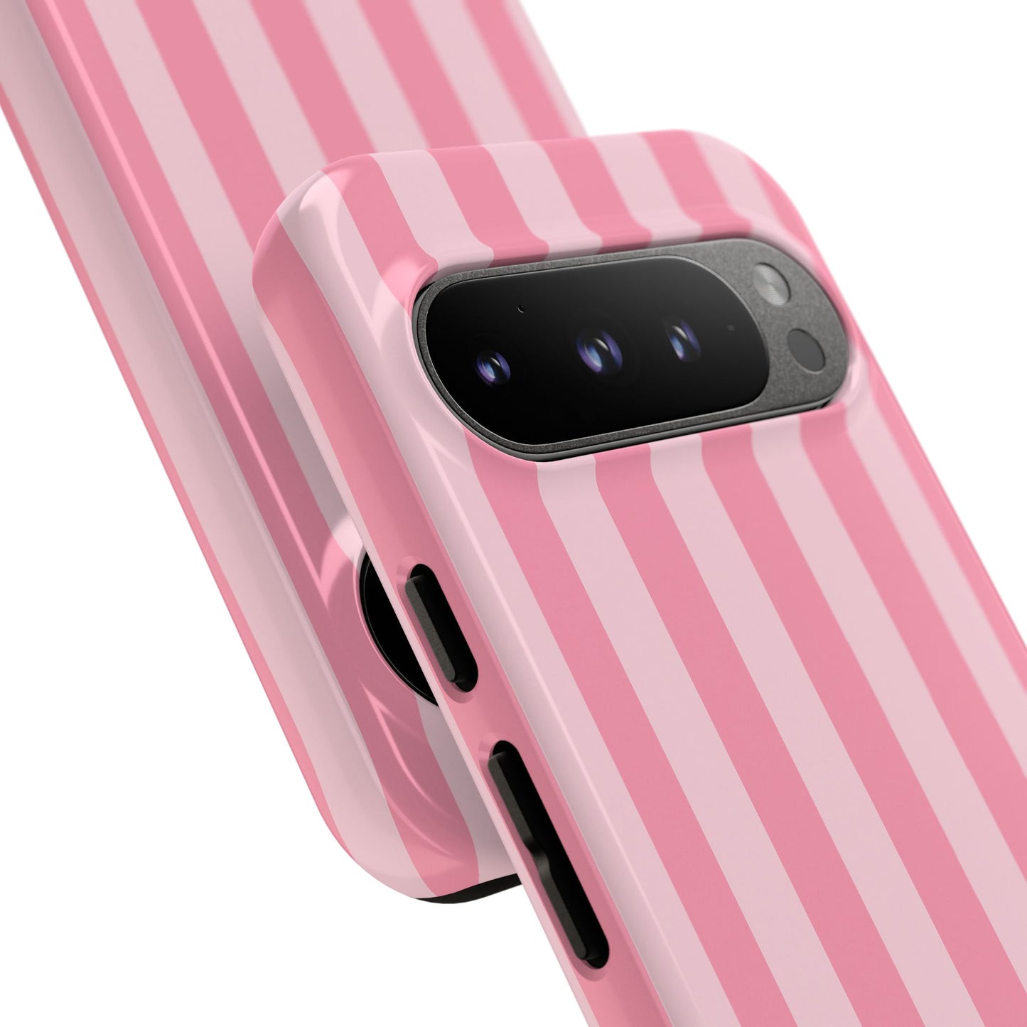Pink Stripe Phone Case – Pastel Coquette Aesthetic Tough Protective Case