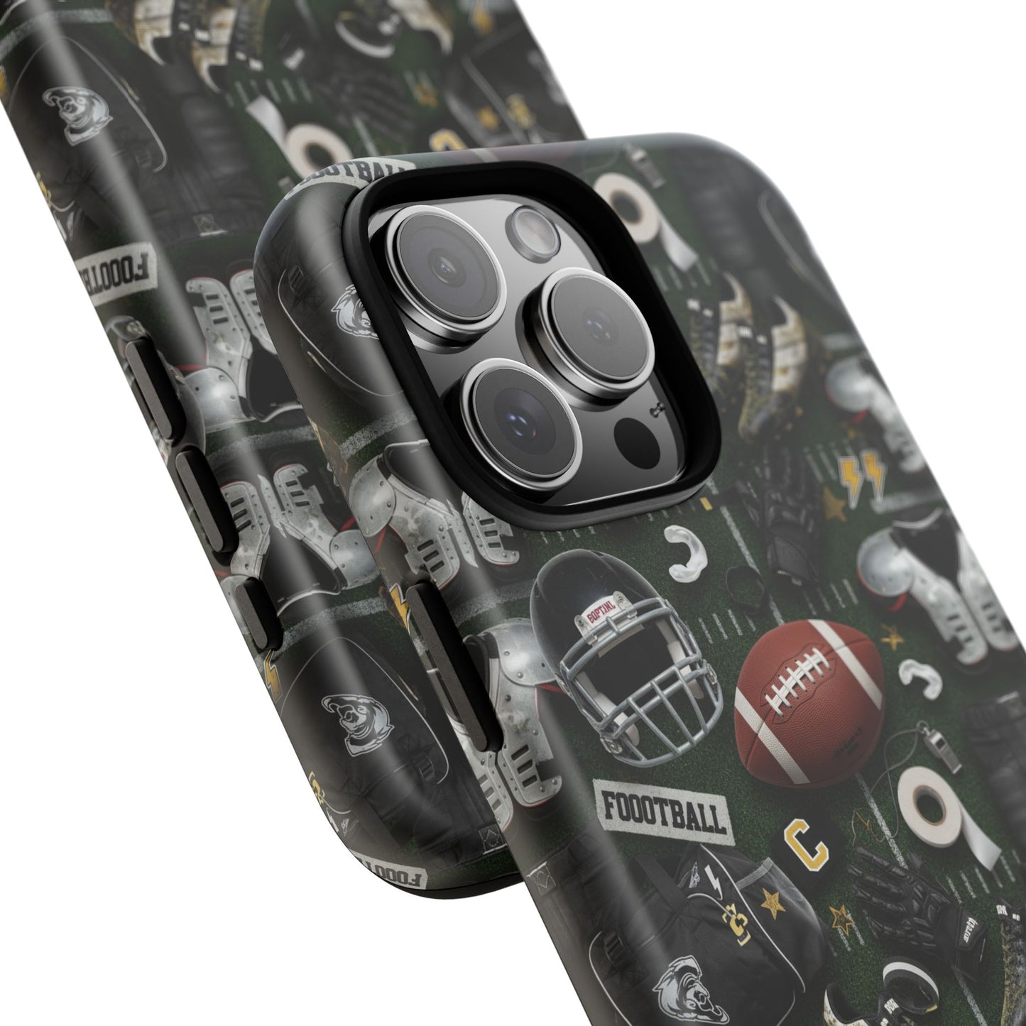 Football Pattern Phone Case – Sports Fan Tough Protective Game Day Case