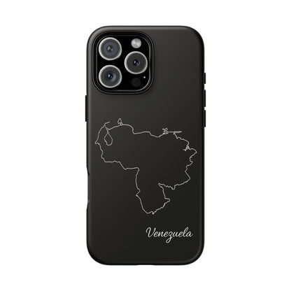 Venezuela Outline Phone Case – Minimal Country Map Tough Case (iPhone, Samsung, Pixel)