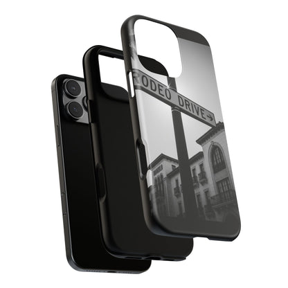 Rodeo Drive Phone Case | Los Angeles Aesthetic Black & White Photography | Luxury LA Street Tough Case for iPhone & Samsung