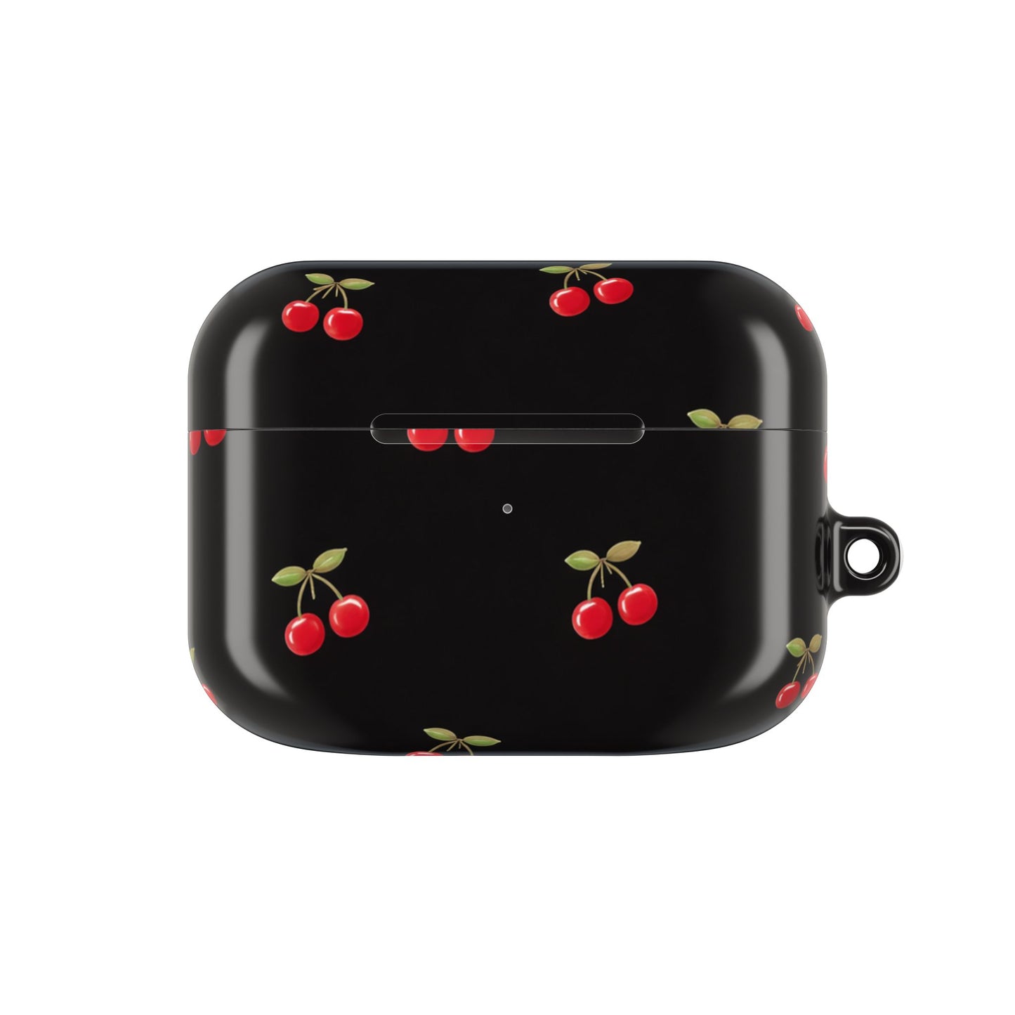 Cherry Pattern AirPod Case — Cute Black Cherry Protective Cover