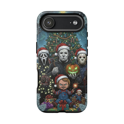 Christmas Horror Phone Case – Festive Slasher Collage Tough Case (iPhone, Samsung, Pixel)