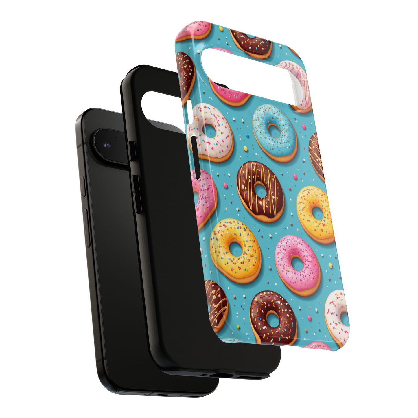 Cute Donut Pattern Phone Case – Colorful Sprinkles Dessert Design for Iphone, Samsung Galaxy and Pixel