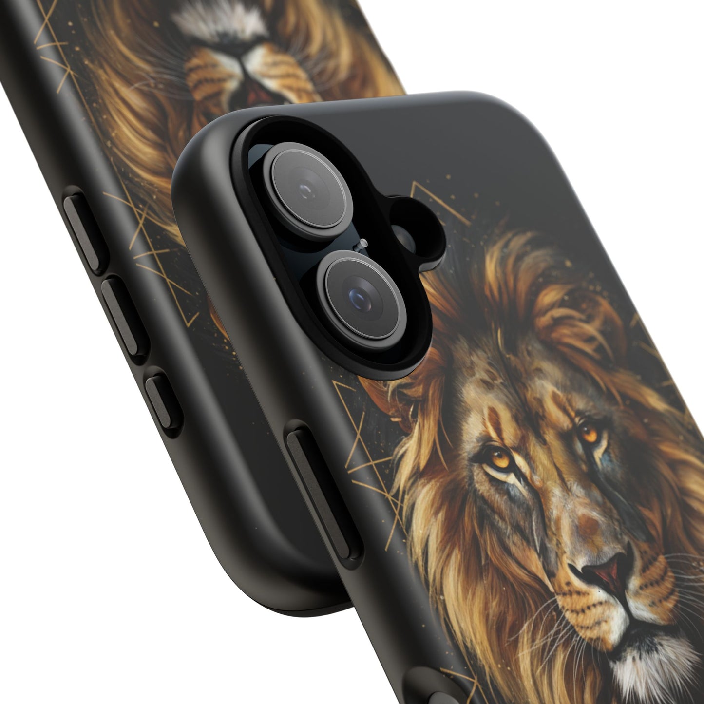 Majestic Lion Phone Case – Black Gold Luxury Lion Art Tough Protective Case