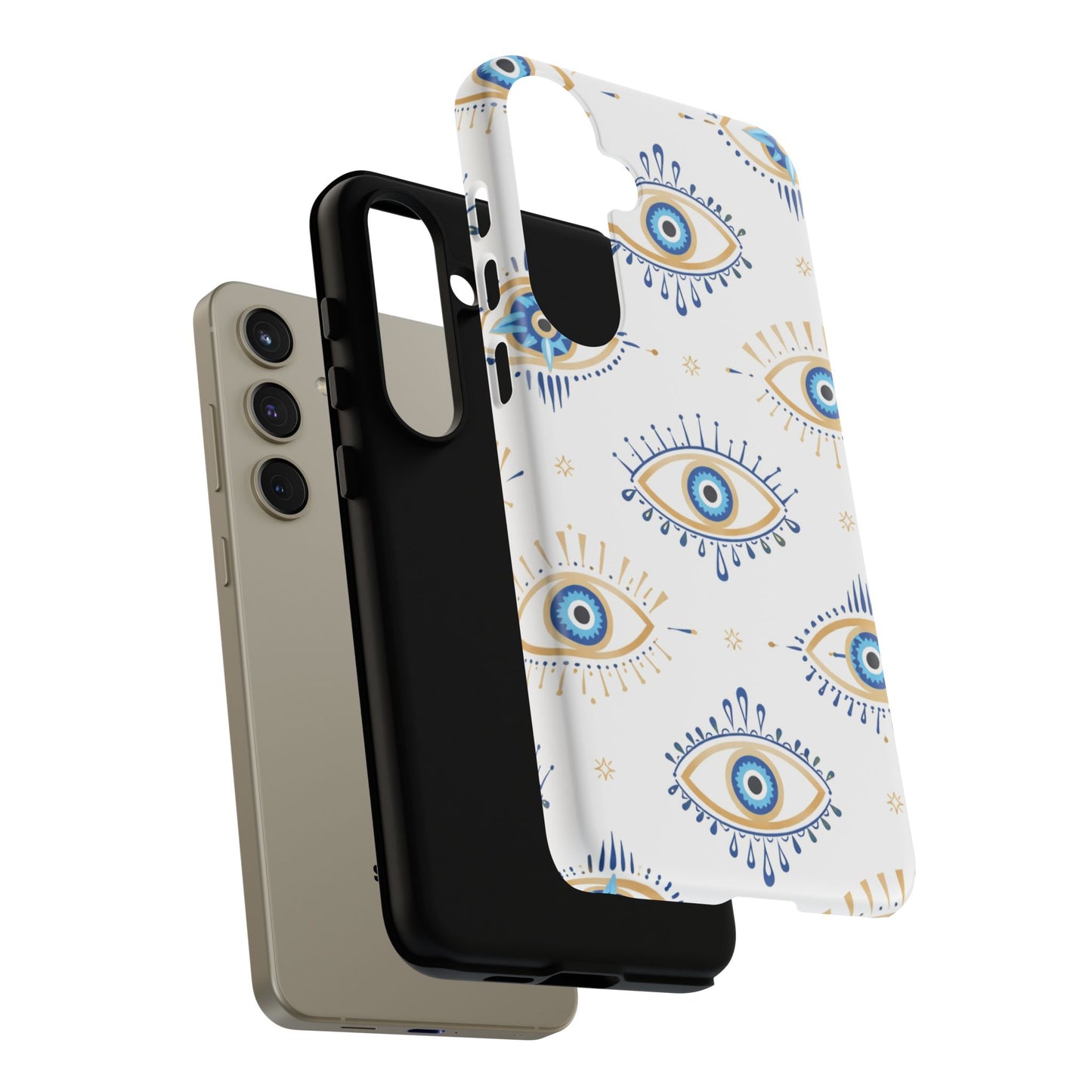 Blue Evil Eye Phone Case – Protective Slim Shockproof Cover for Iphone, Samsung Galaxy and Pixel