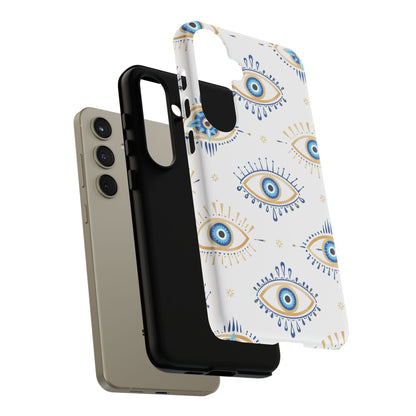 Blue Evil Eye Phone Case – Protective Slim Shockproof Cover for Iphone, Samsung Galaxy and Pixel