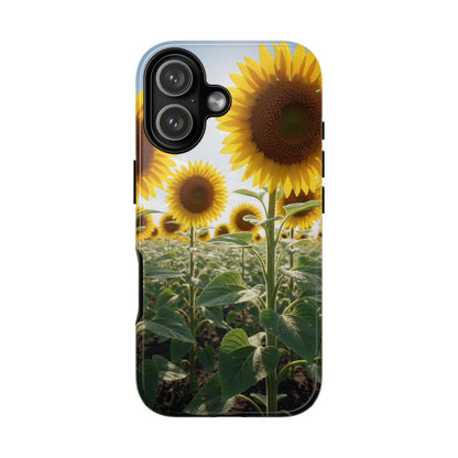 Sunflower Field Phone Case | Golden Hour Floral Aesthetic | Bright Summer Tough Case