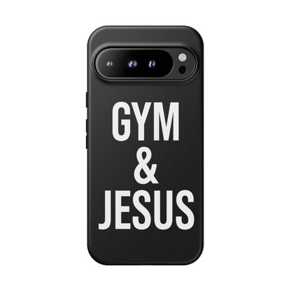 Gym & Jesus Phone Case Christian Faith Workout Gym Motivation Case
