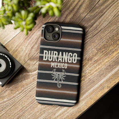 Durango Mexico Phone Case | Serape Scorpion Western Design | Mexican Heritage Tough Case for iPhone & Samsung