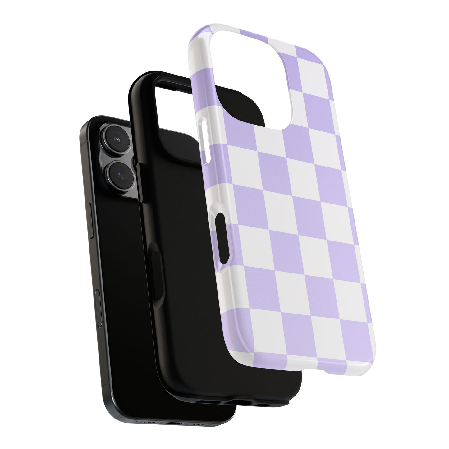 Lavender Checkerboard Phone Case | Pastel Aesthetic Tough Case