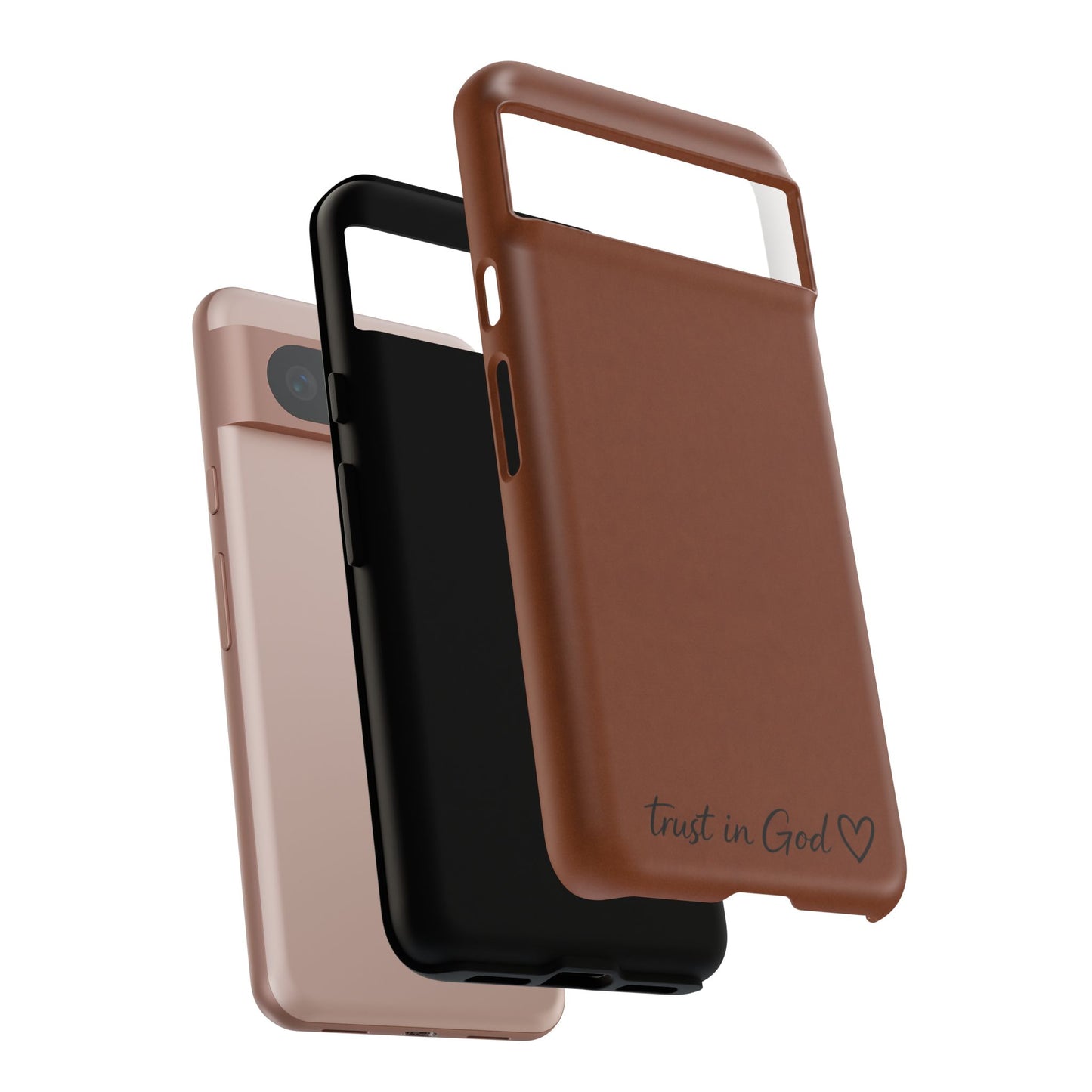 Trust in God Phone Case – Brown Christian Tough Cover
