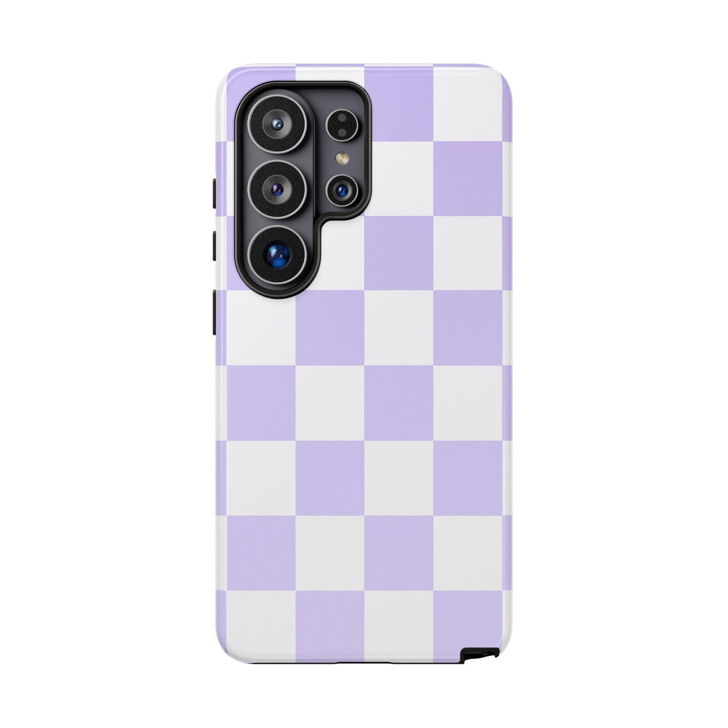 Lavender Checkerboard Phone Case | Pastel Aesthetic Checkered iPhone & Samsung Tough Case
