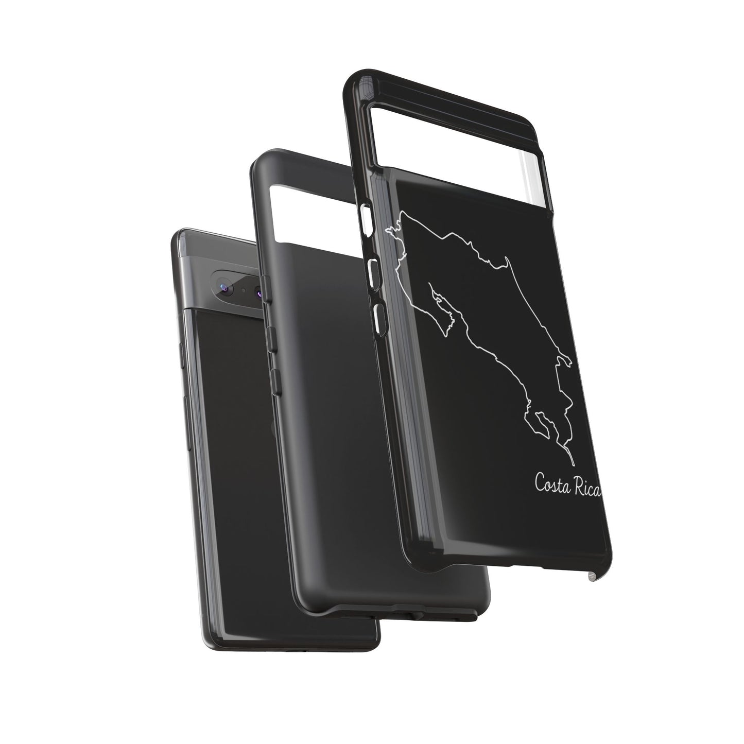 Costa Rica Outline Phone Case – Minimal Country Map Tough Case (iPhone, Samsung, Pixel)
