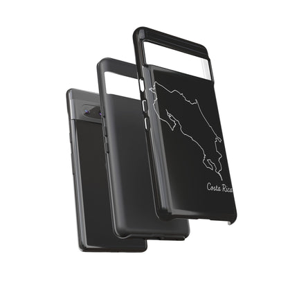 Costa Rica Outline Phone Case – Minimal Country Map Tough Case (iPhone, Samsung, Pixel)