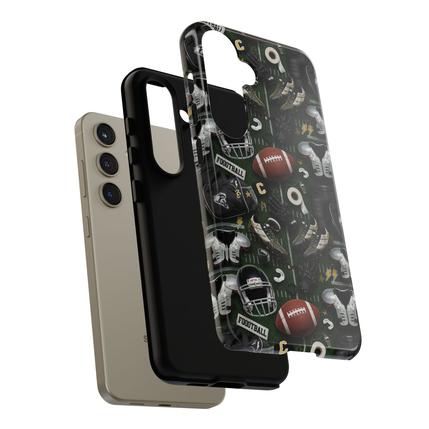 Football Pattern Phone Case – Sports Fan Tough Protective Game Day Case