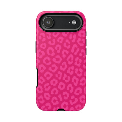 Hot Pink Leopard Print Phone Case – Bold Coquette Leopard Tough Case