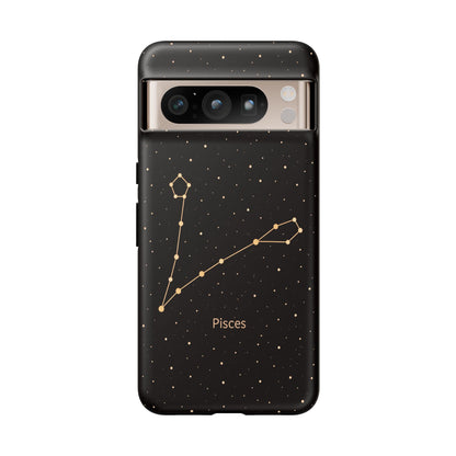 Pisces Zodiac Constellation Phone Case – Luxe Gold Celestial Cover