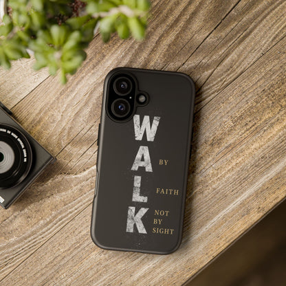 Walk by Faith Not by Sight Christian Phone Case Bible Verse Faith Cover