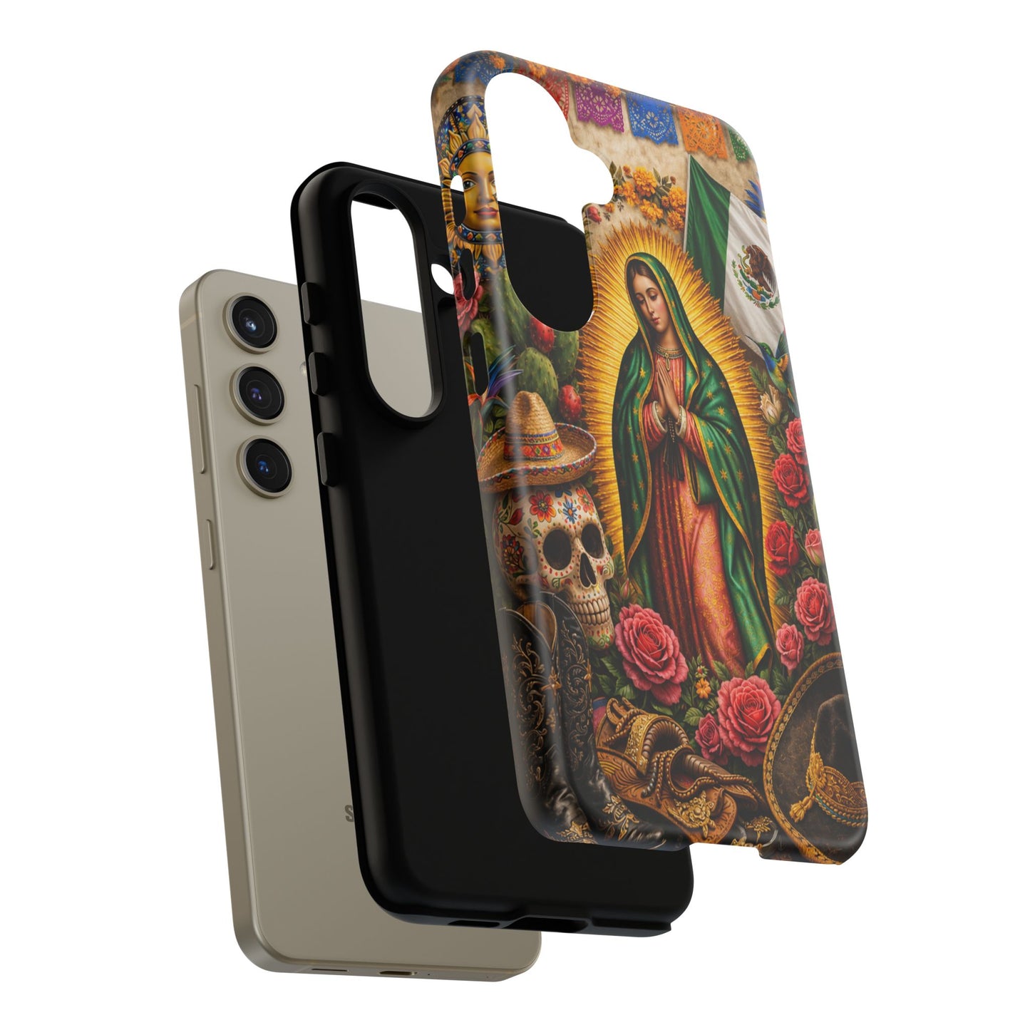Virgen de Guadalupe Phone Case Mexican Floral iPhone Samsung Pixel Case