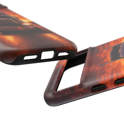 Big Rig Truck Phone Case Sunset Highway Semi Truck iPhone Samsung Cover