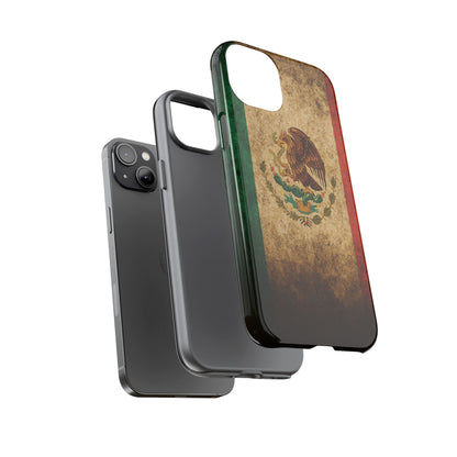 Vintage Mexico Flag Phone Case – Mexican Pride Grunge Flag Aesthetic Tough Case