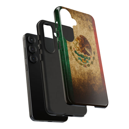 Vintage Mexico Flag Phone Case – Mexican Pride Grunge Flag Aesthetic Tough Case